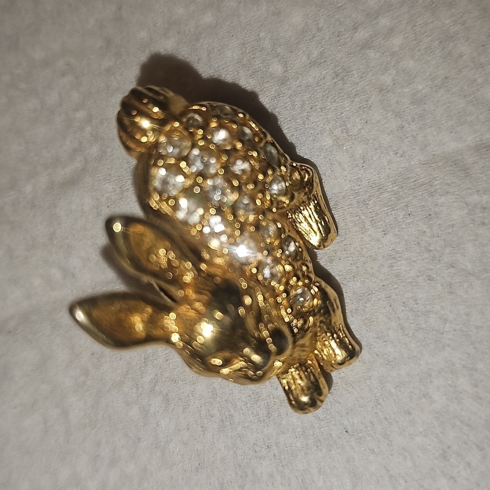 Avon Rhinestone Rabbit Pin Brooch - Picture 2 of 7